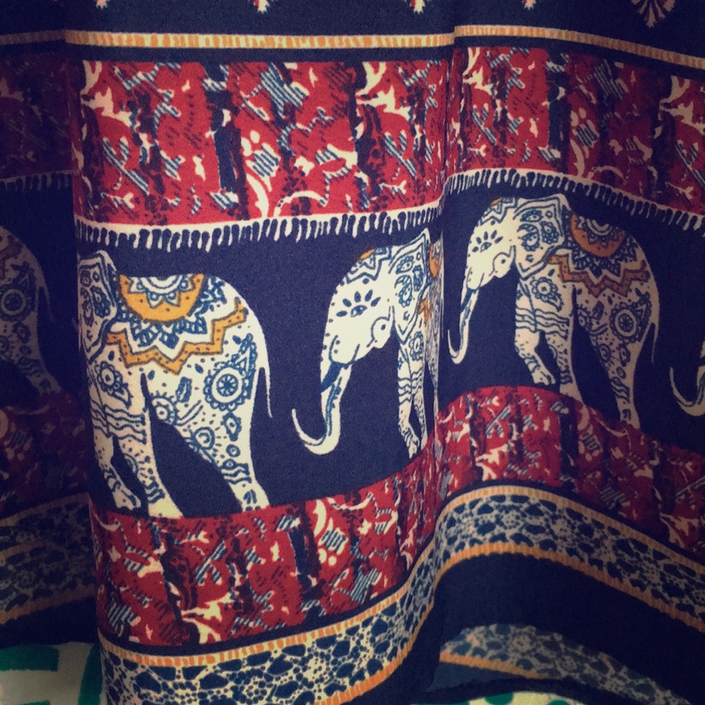 Casual Navy Elephant Dress