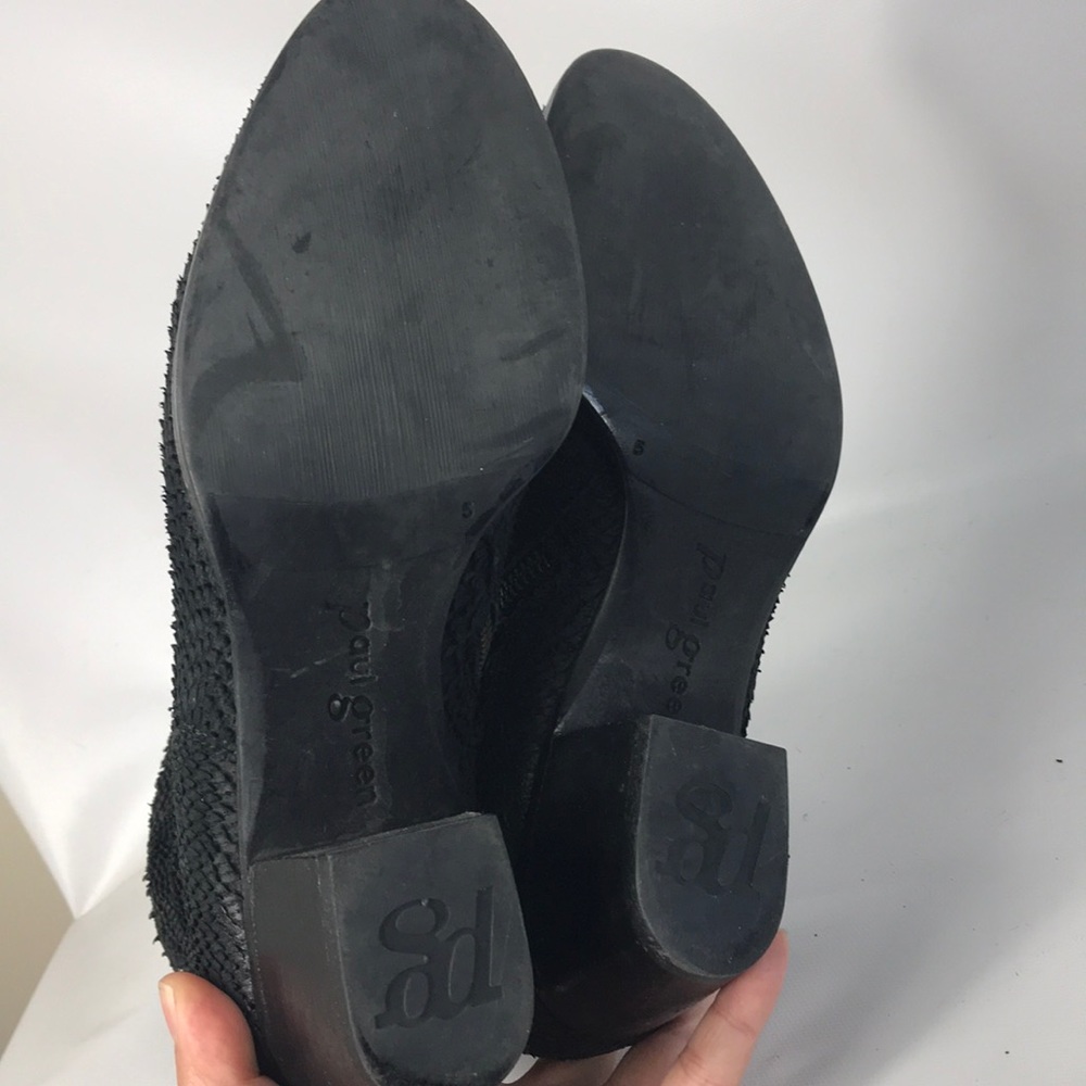Jillian Snake Embossed Suede Low Heel Booties - Picture 4 of 8