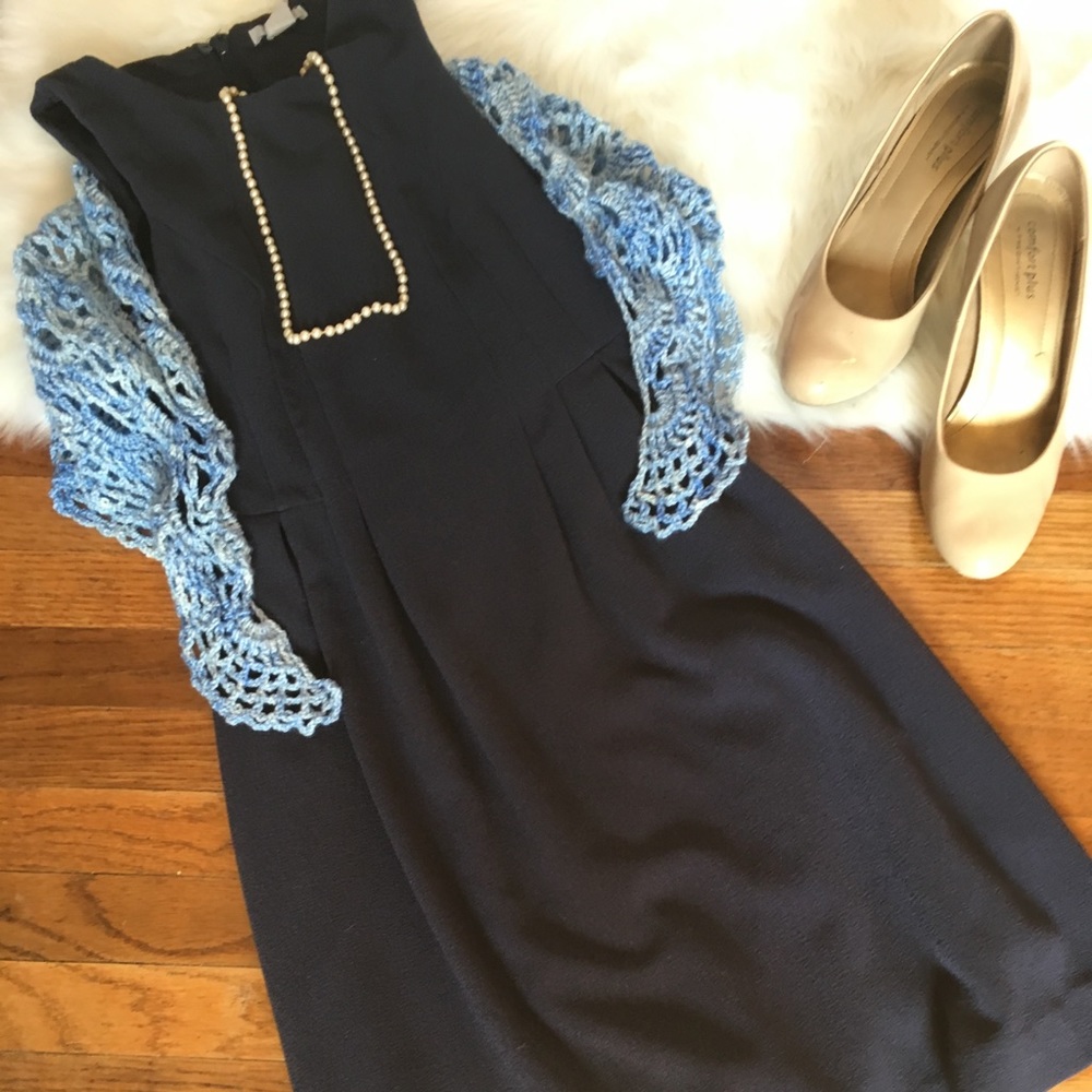 H&M Navy Blue Classy Casual Above the Knee Dress