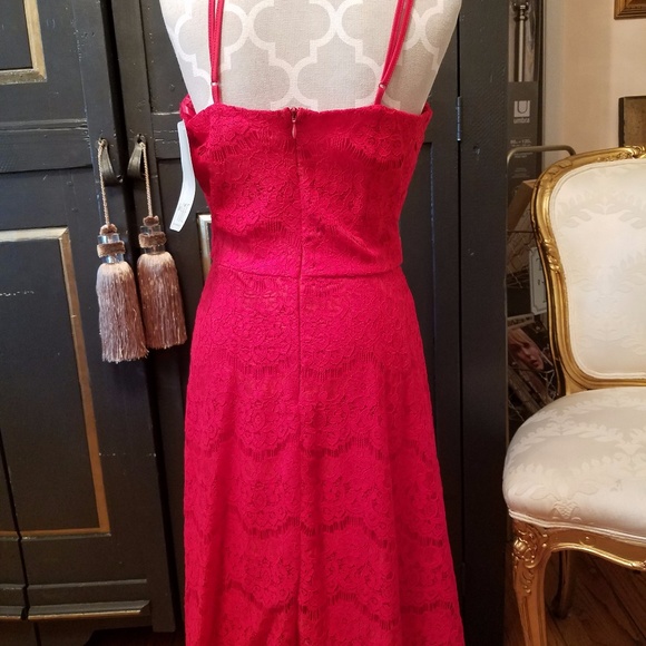 *SOLD*Halter Red lace Dress xs NWT - Picture 5 of 10