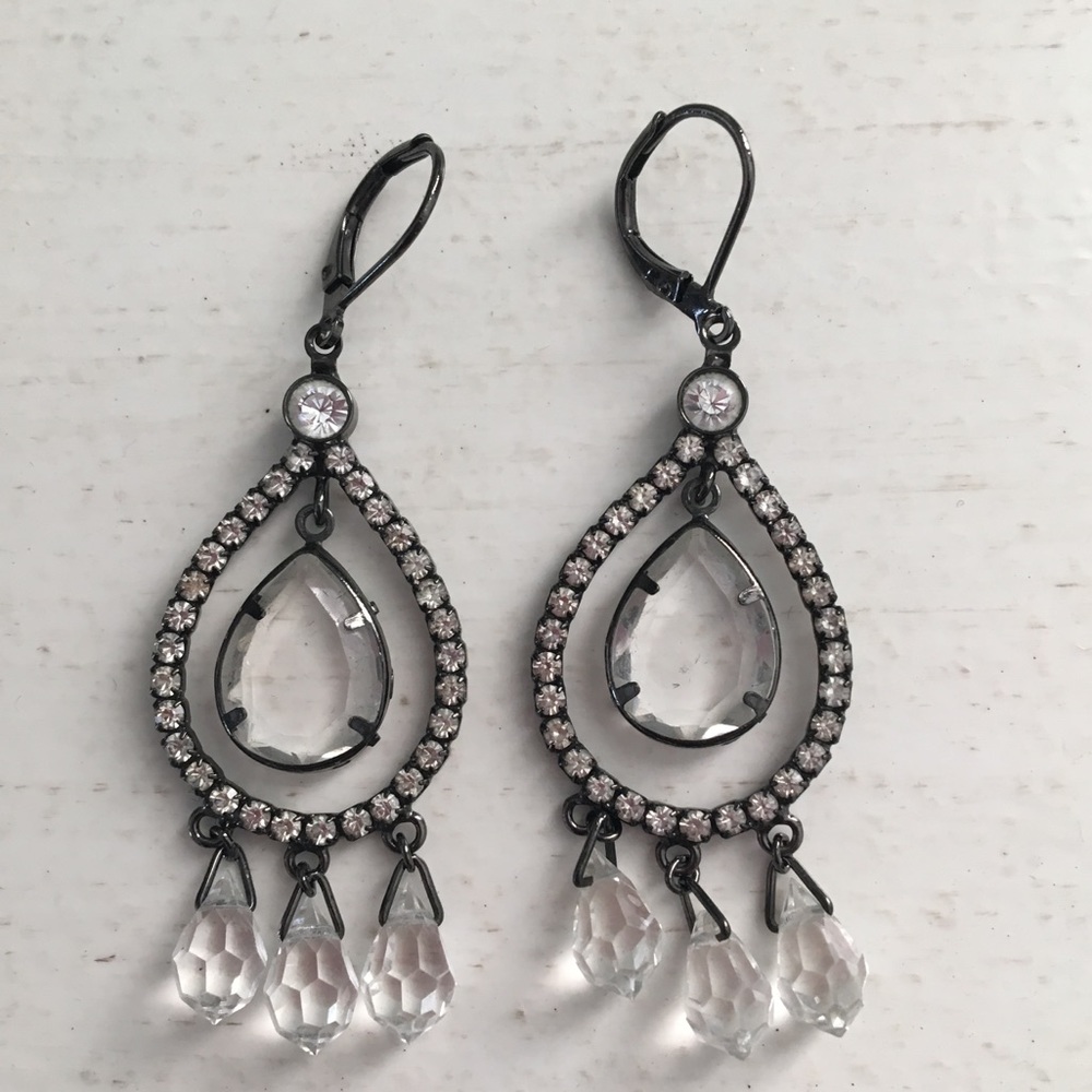 Swarovski Crystal & Hematite earrings
