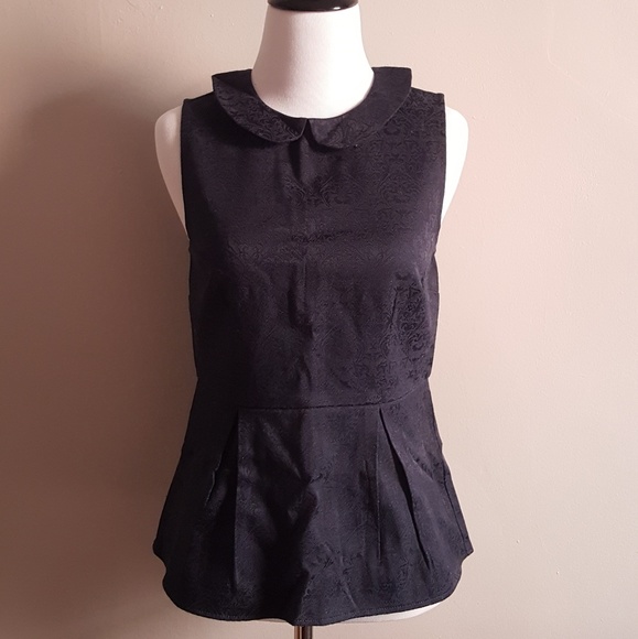 J.Crew Factory Collared Peplum Top - Picture 2 of 4