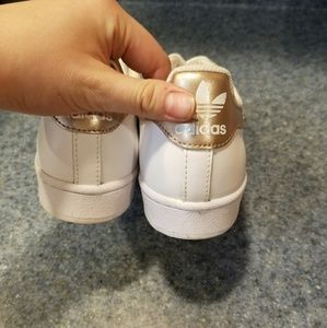 Rose Gold Adidas Superstars
