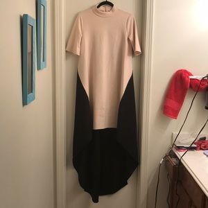 High low color block dress