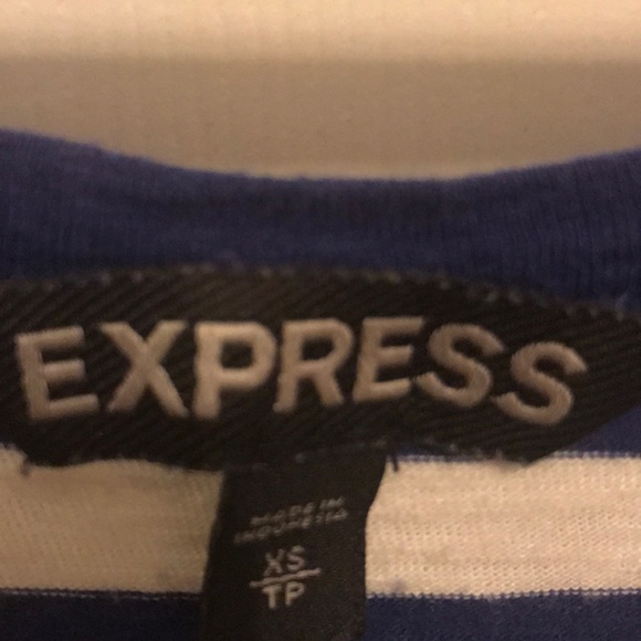 Express Blue & White Striped Shift Dress Size XS - Picture 4 of 4