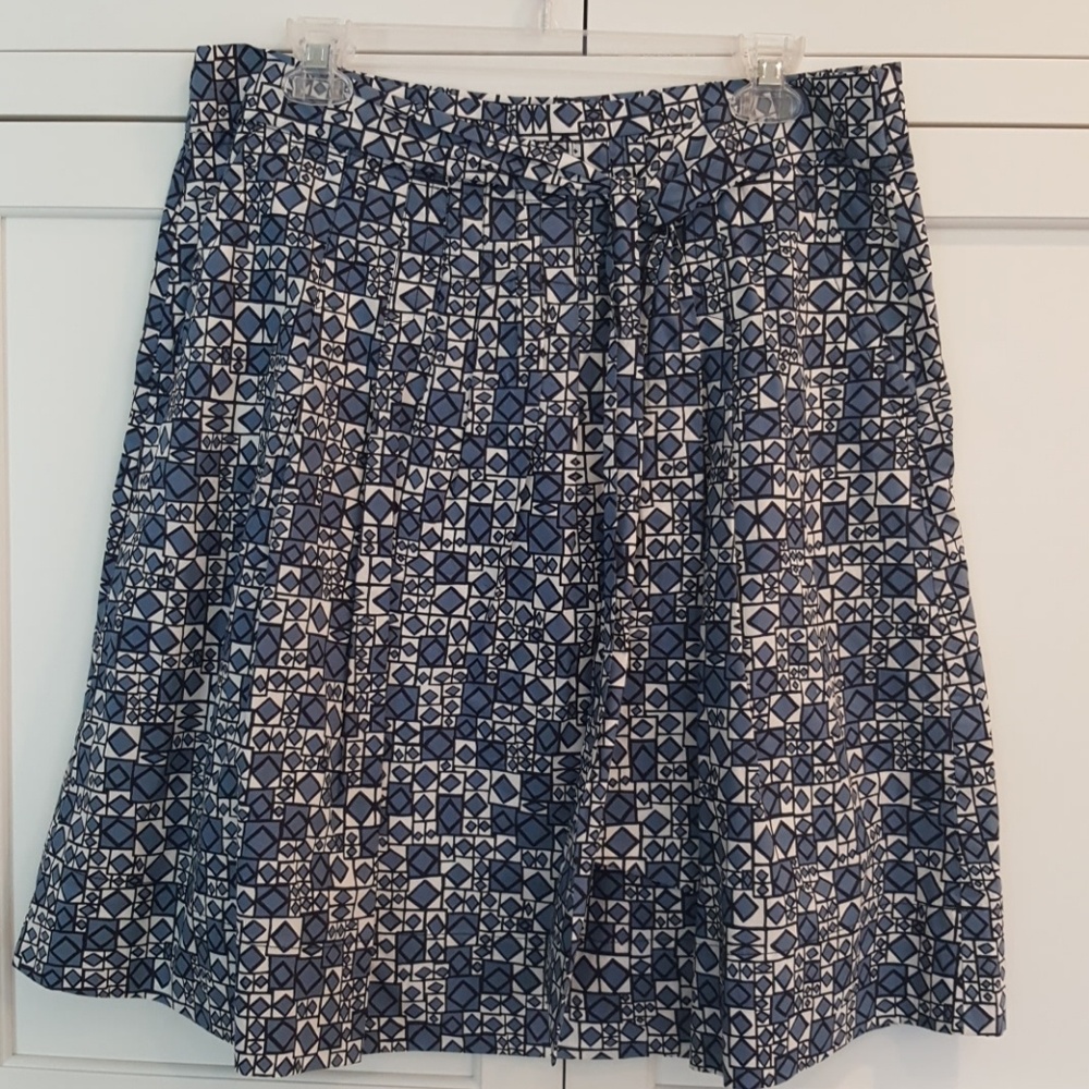 BCBG Blue and Navy Flair Skirt 10
