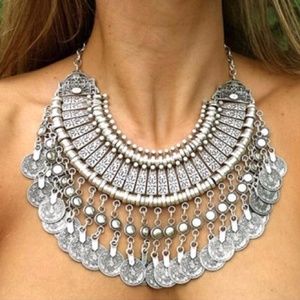 Free People Turkish Coin Silver Necklace