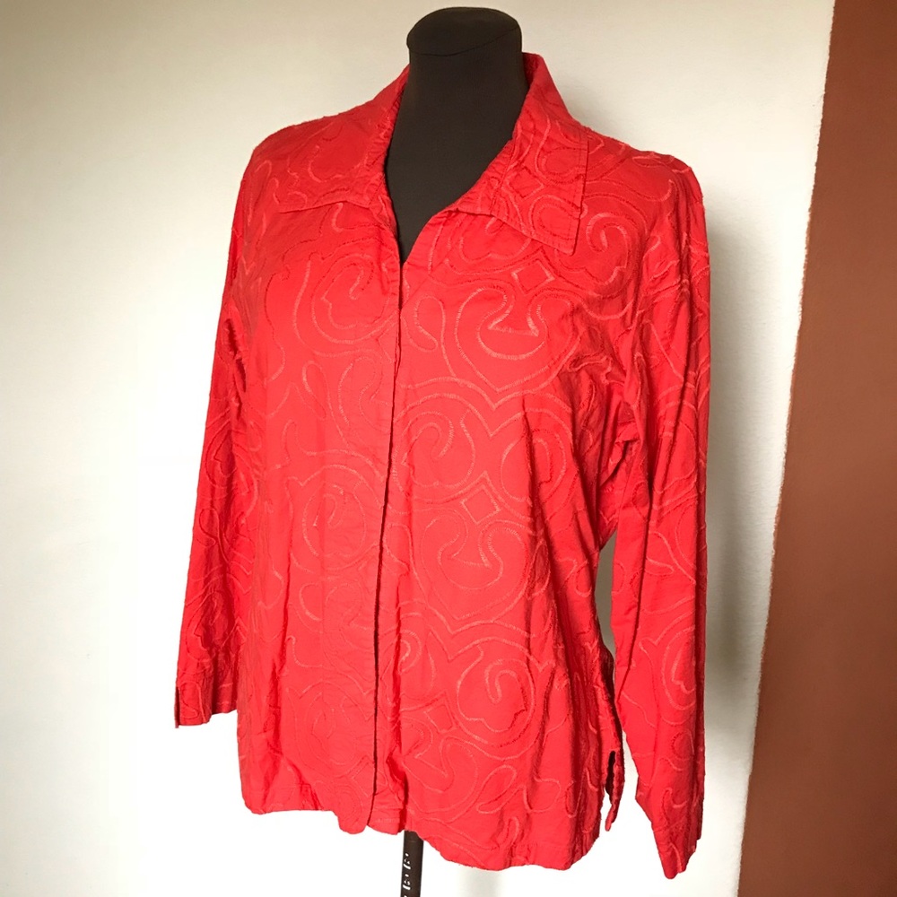 Bright orange blazer