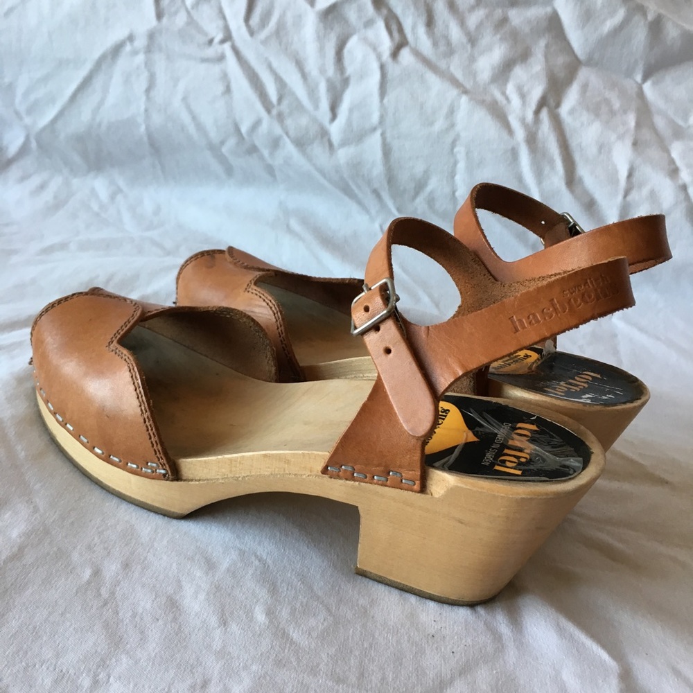 Swedish Hasbeens Clog Sandals Sz 38