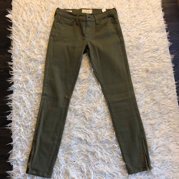 Lucky Brand Denim - Lucky Brand Olive Green Super Skinny Jeans