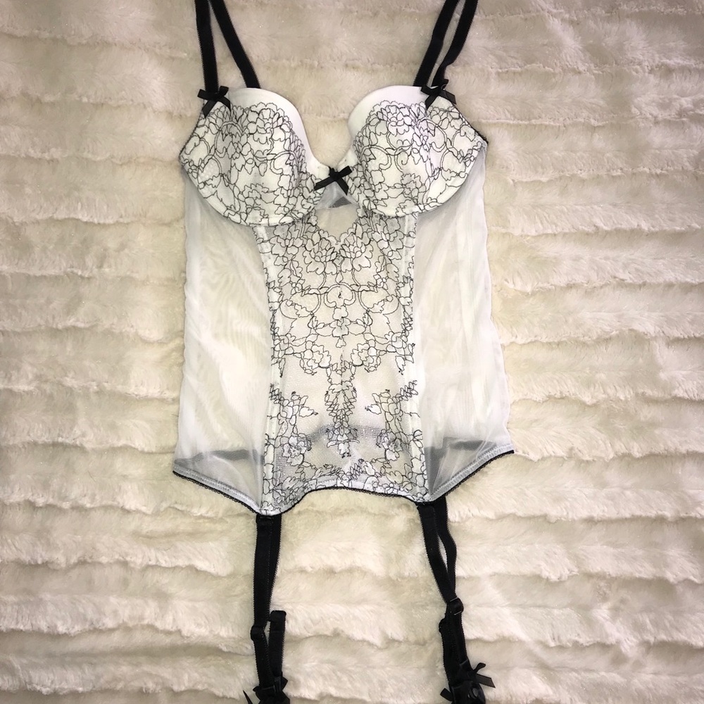 Victoria’s Secret Corset Mesh White & Black