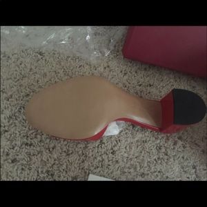 Salvatore Ferragamo Eolie red Bow Slide on Mule