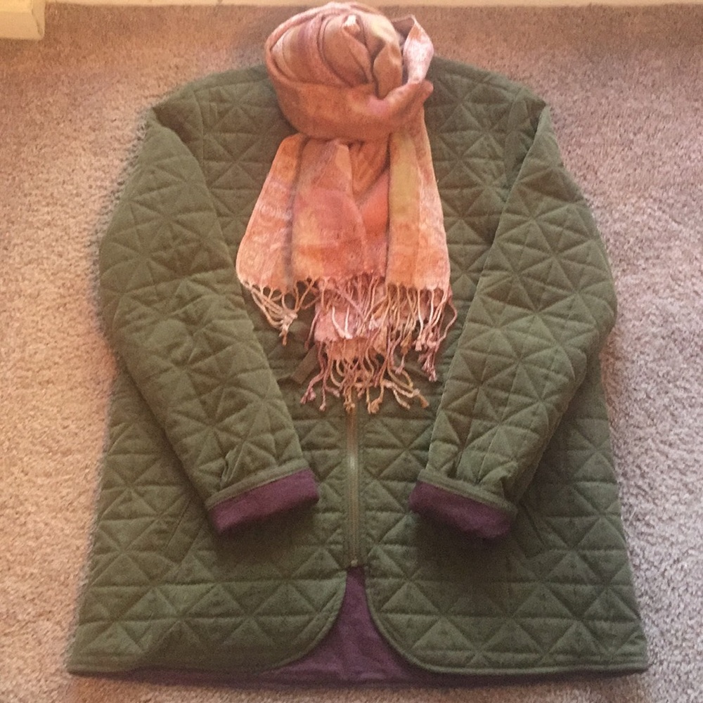 Hunter Green Quilted Jacket