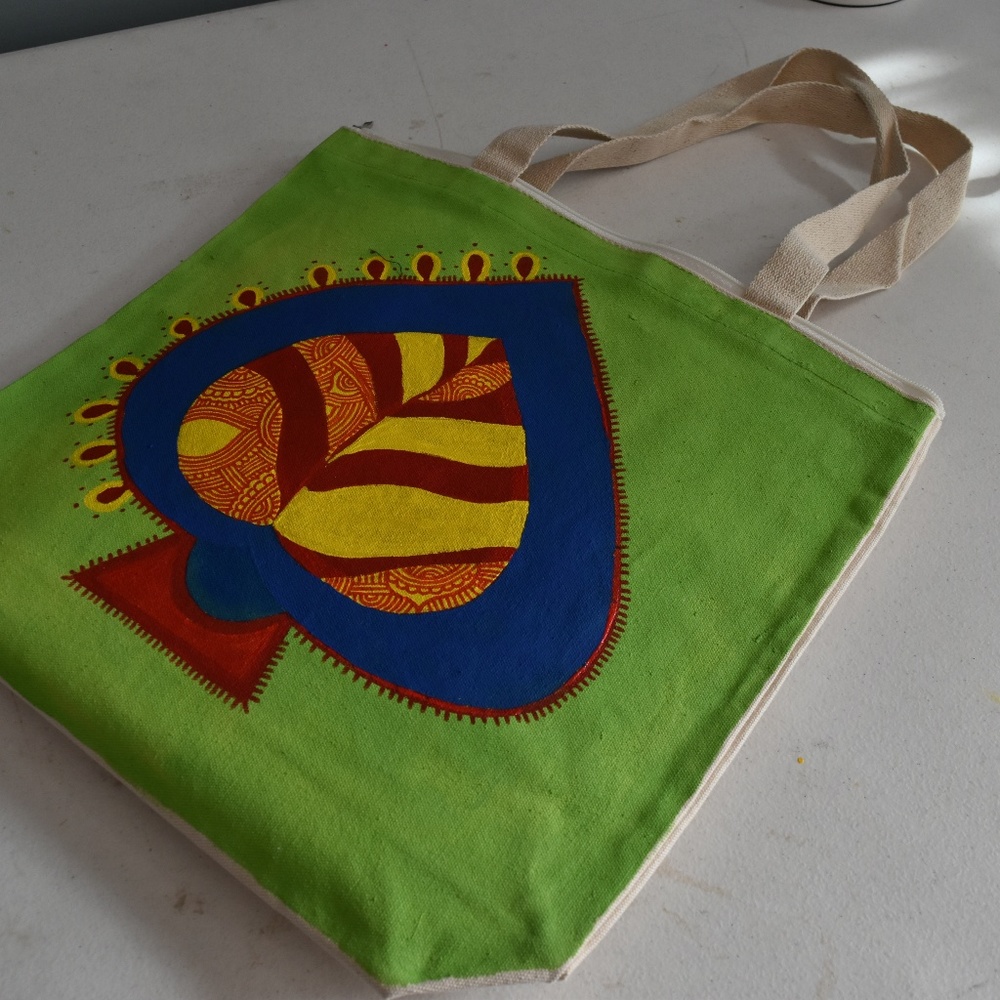 Handpainted Tote Bag/ Canvas Bag