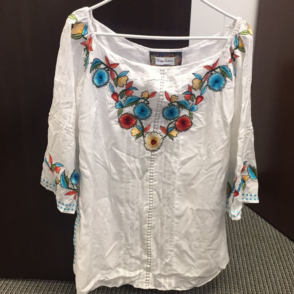 White Aztec tunic