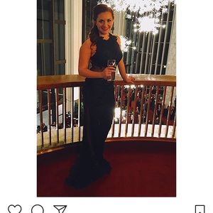 Black Lace Formal Dress