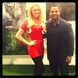 Bebe red bandage dress