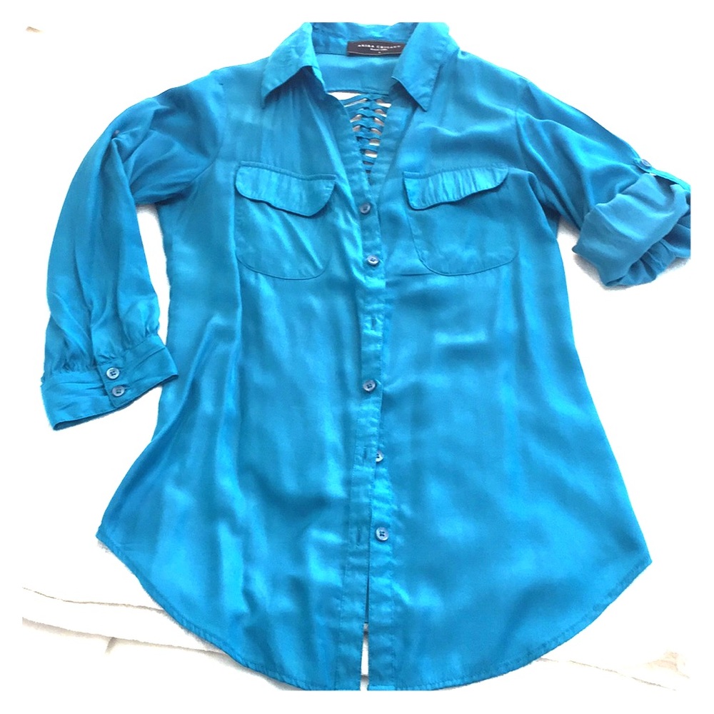 Akira Black Label Button Down Top/Tunic