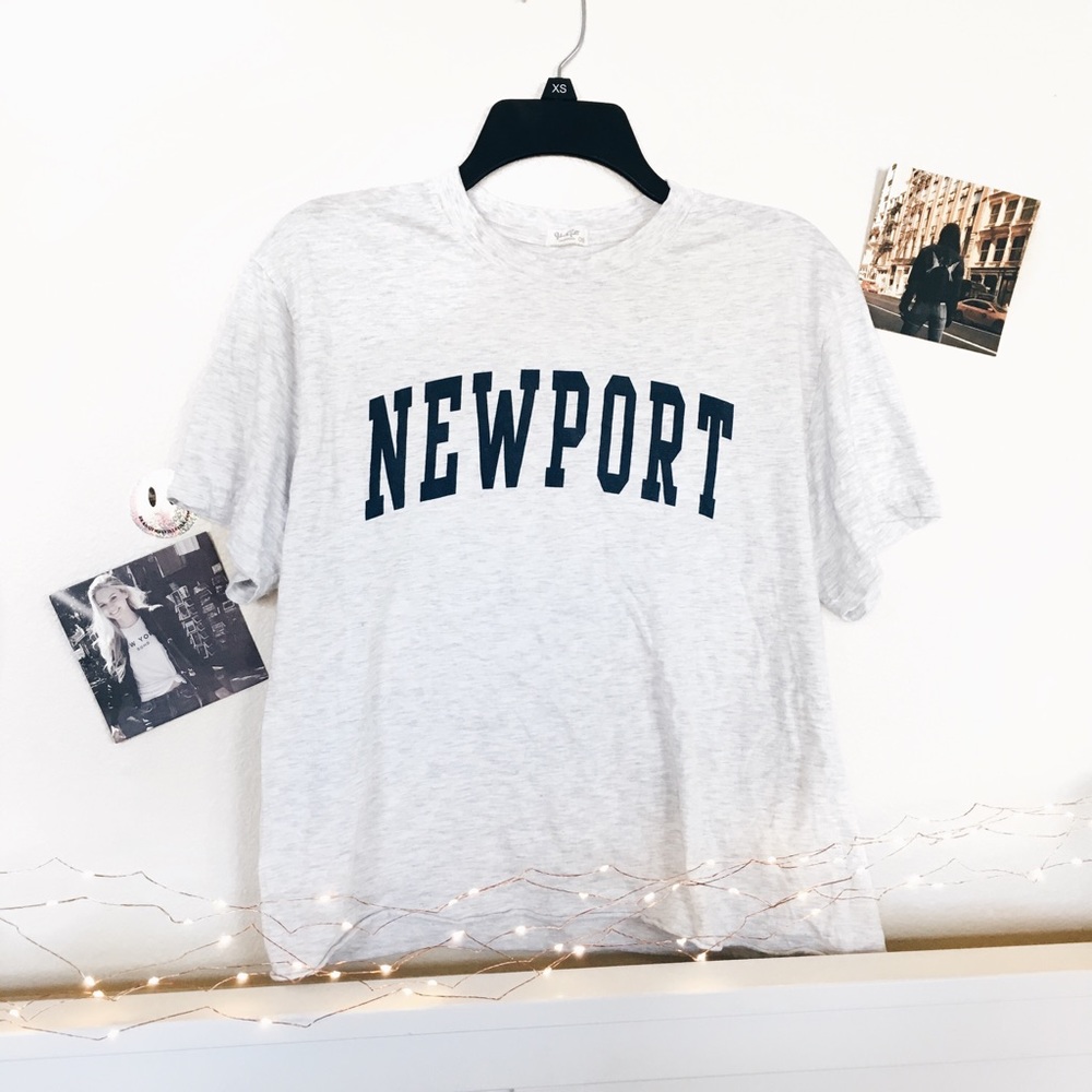 Brandy ♡ Melville NWOT Grey Newport Top