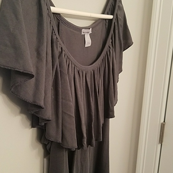 Old Navy Gray Ruffled Top - Picture 2 of 3