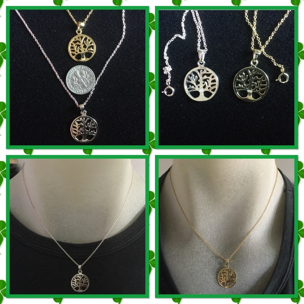 925 sterling silver life of tree necklace - Picture 2 of 2