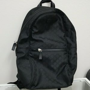 Monogrammed Gucci Travel Backpack in Black