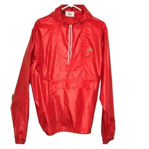 Izod Lacoste Vintage Windbreaker Hoodie ZIP Bag