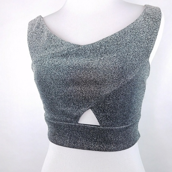 Express Tops - Express Metallic Crop Top Size XS