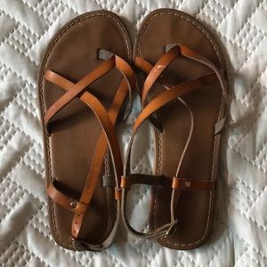 Leather Strappy Sandals