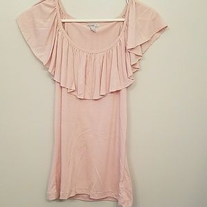 Old Navy Blush Ruffled Top