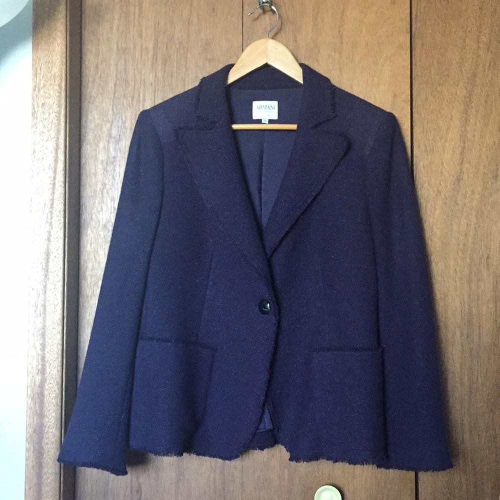 Armani Collezioni Fringe Trim Blazer (size 14)