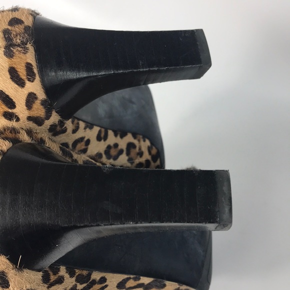 🤶🏼 Franco Sarto leopard heels 7.5 M real fur - Picture 6 of 7