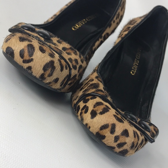 🤶🏼 Franco Sarto leopard heels 7.5 M real fur - Picture 7 of 7