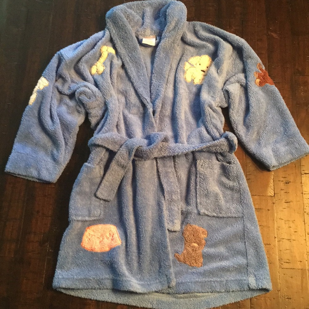 Aegean Apparel light blue short soft terry robe 8