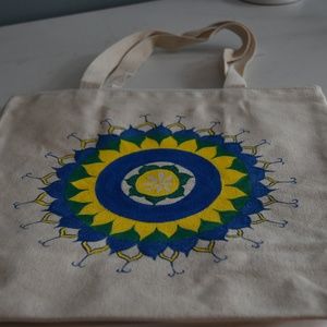 Madhubani inspired Handpainted Tote/ Canvas Bag