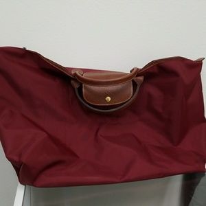 Red XL Le Pliage Top Handle in Nylon.