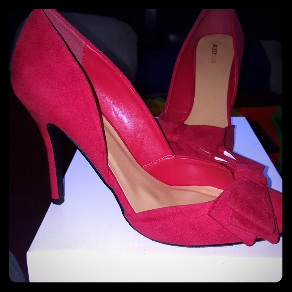 JustFab Red Pumps