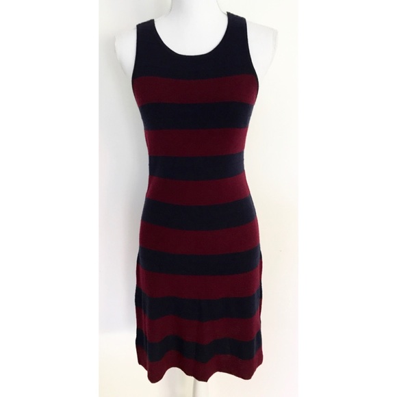LOFT Ann Taylor Striped Sleeveless Sweater Dress - Picture 1 of 6