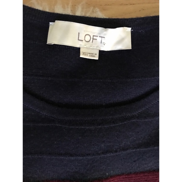 LOFT Ann Taylor Striped Sleeveless Sweater Dress - Picture 2 of 6