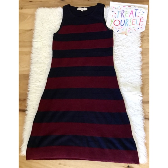 LOFT Ann Taylor Striped Sleeveless Sweater Dress - Picture 4 of 6