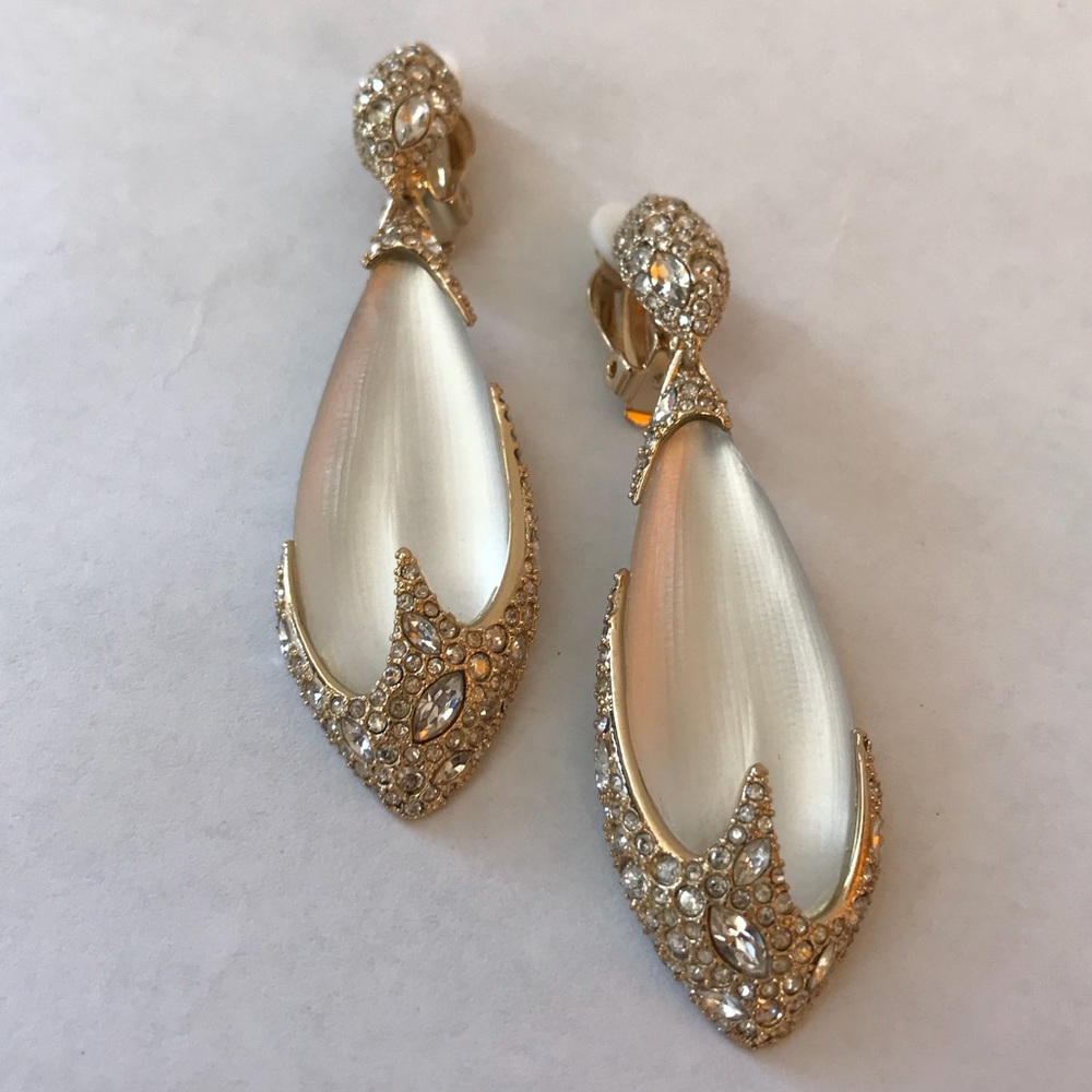 Alexis Bittar Crystal Encrusted Lucite Earrings - Picture 4 of 8