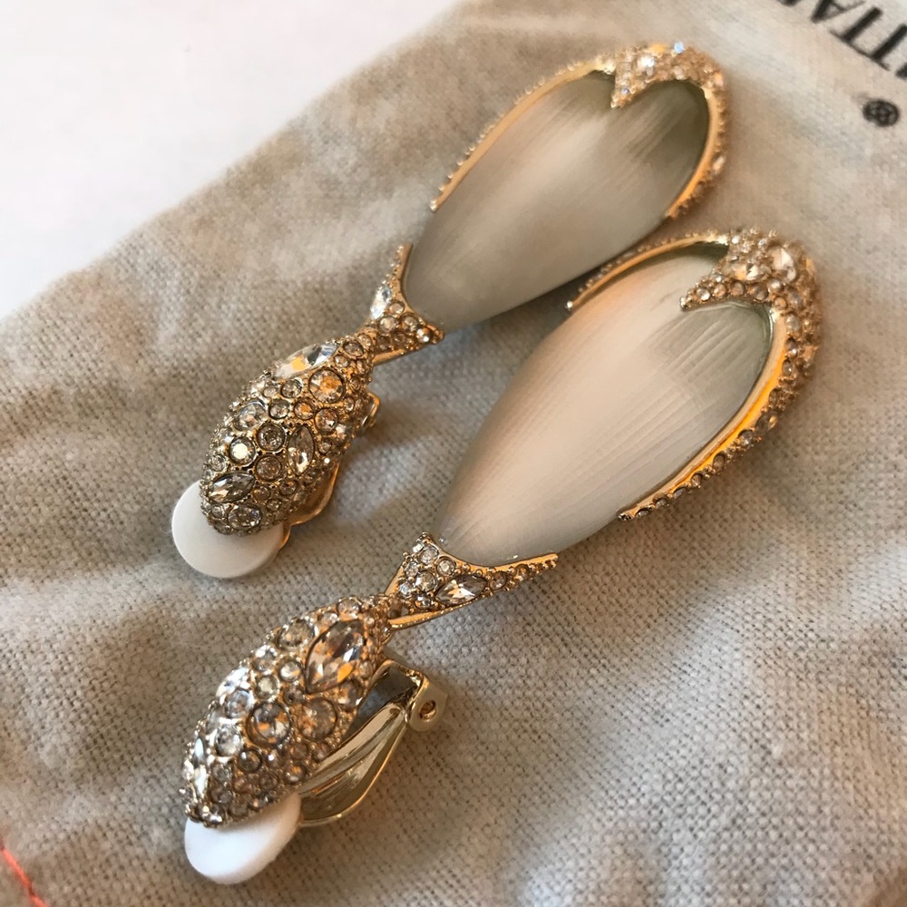 Alexis Bittar Crystal Encrusted Lucite Earrings - Picture 5 of 8