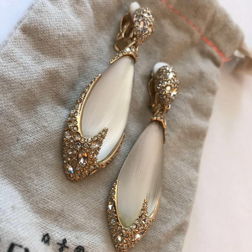 Alexis Bittar Crystal Encrusted Lucite Earrings - Picture 6 of 8