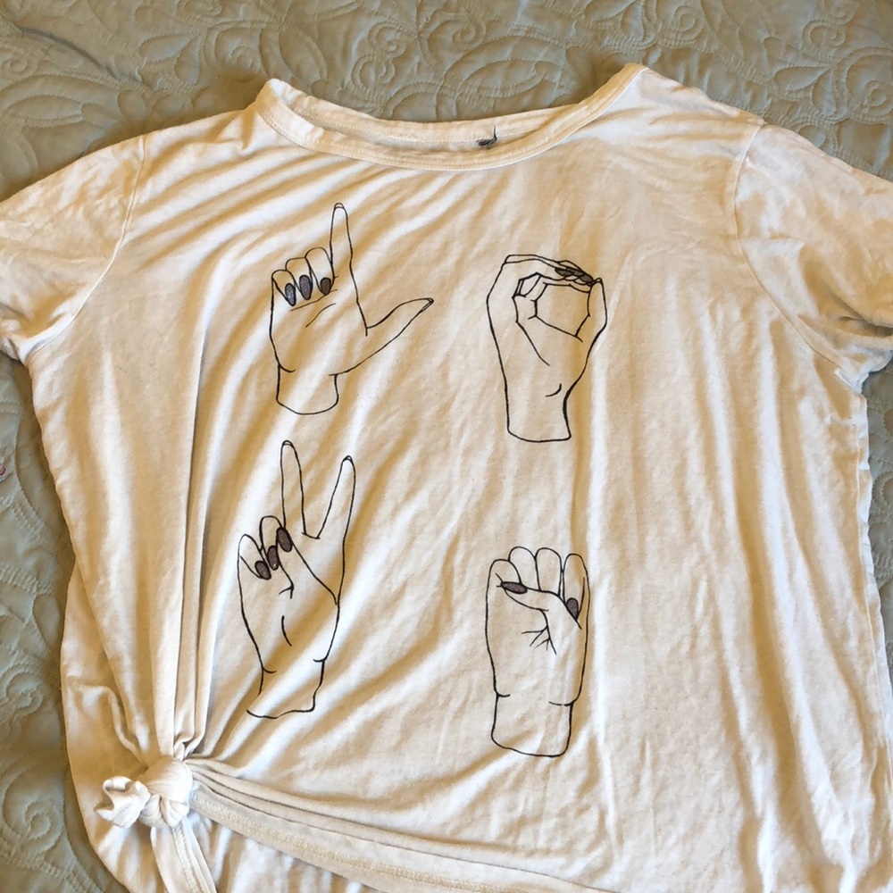 Sign Language “love” Tee shirt