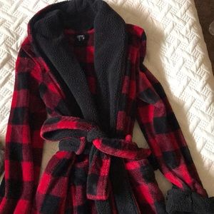 Plaid Plush Robe