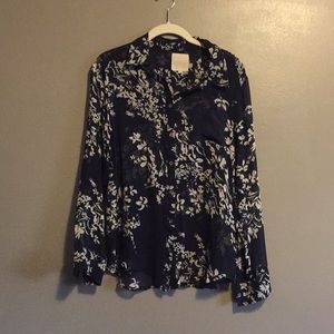 Sheer floral shirt