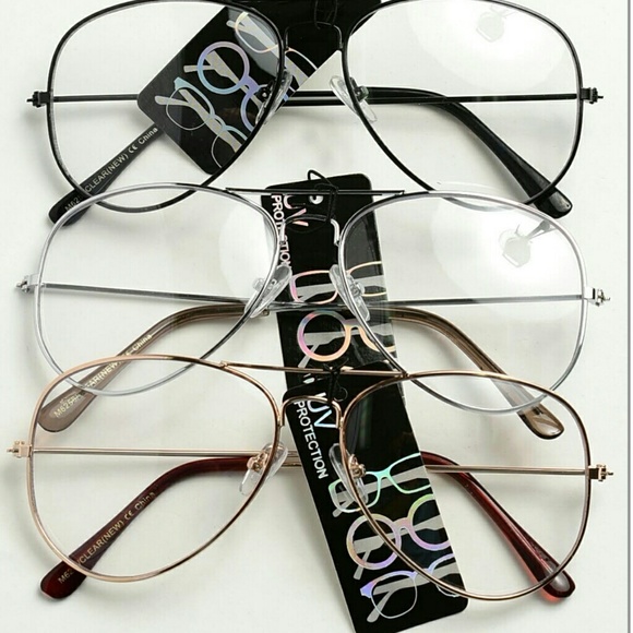 Clear Aviator Glasses ☆○~○☆ - Picture 3 of 5