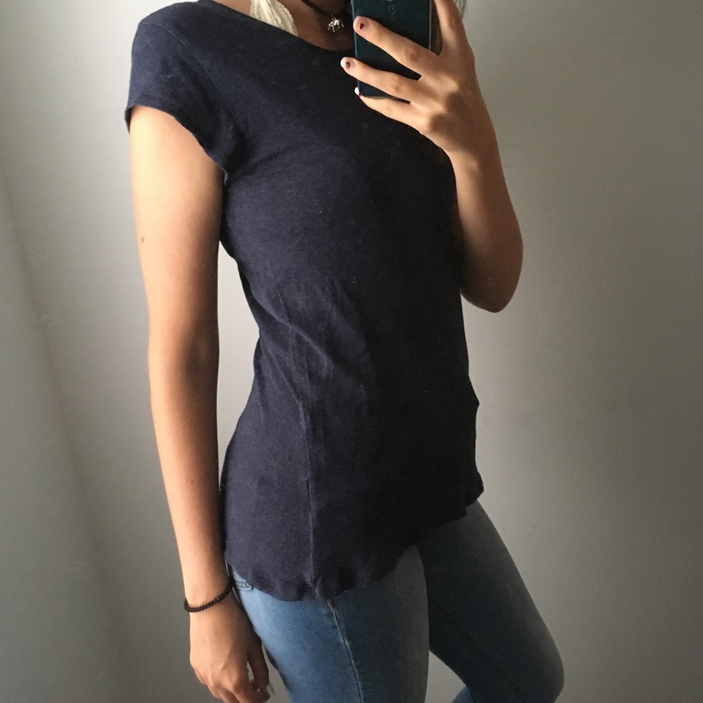 Basic Navy Tee - Picture 2 of 3
