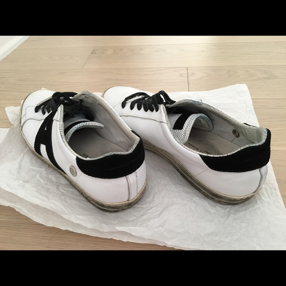 MENS Alessandro Dell’Acqua Leather Logo Sneakers - Picture 4 of 5