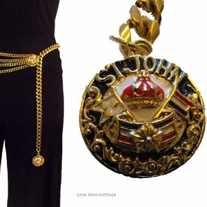 Four Strand Gold Chain St. John Belt Vintage